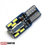  DLED Автолампа светодиодная T10 - W5W - 24 SMD 4014 + Обманка (2шт.)